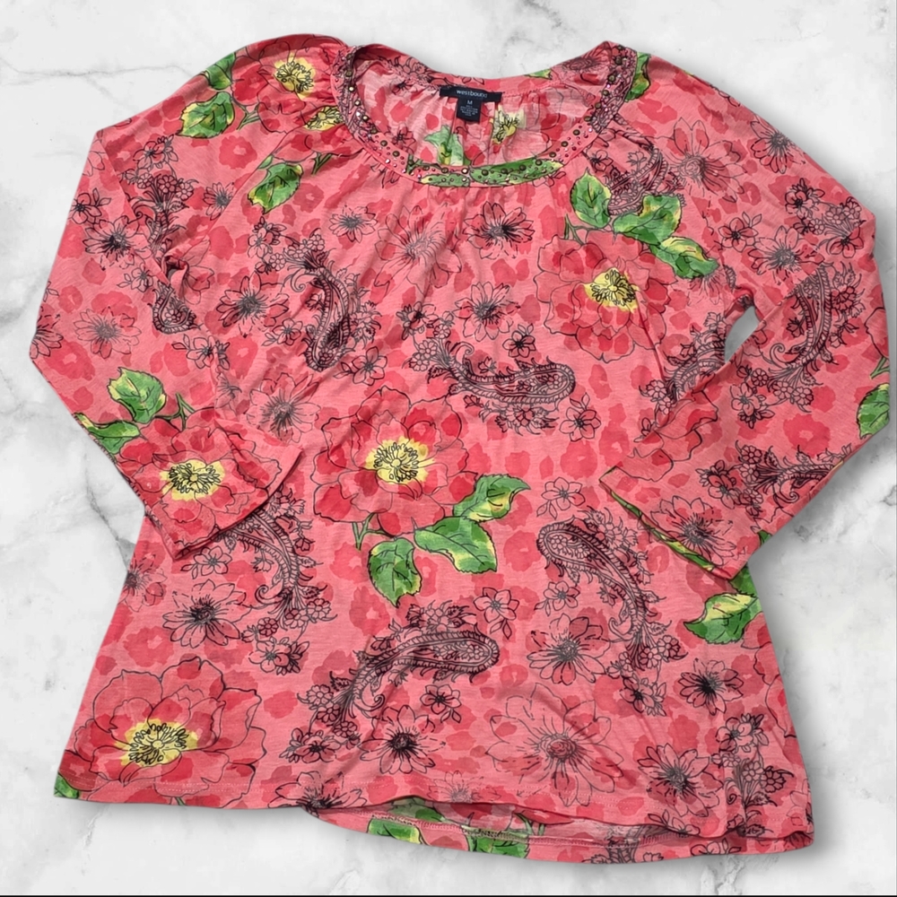 Floral Pink Long Sleeve Top